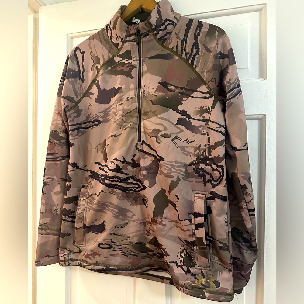 Under Armor Camo 3/4 Zip Cold Gear